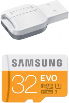 Samsung 32GB MicroSD Card + USB Adapter